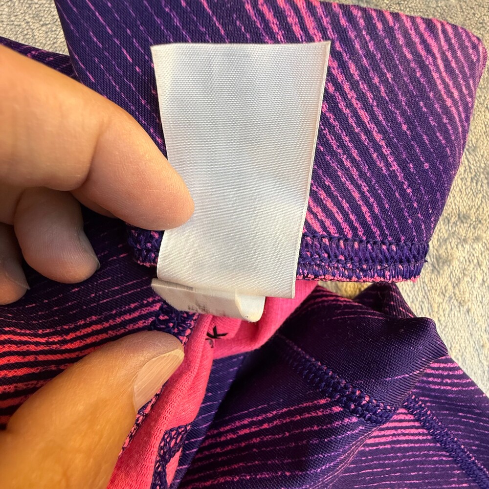 Reebok Purple & Pink Performance Leggings Women's Medium Athletic Workout Yoga P - Picture 9 of 11